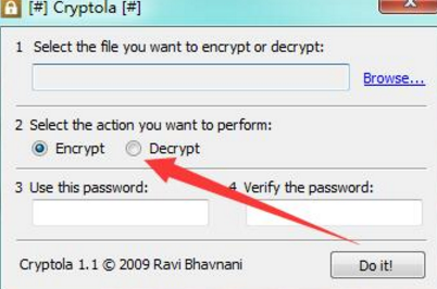 Cryptola文件加密软件界面