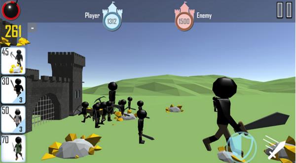 火柴人战争3D安卓版(策略类动作游戏) v1.4 手机版