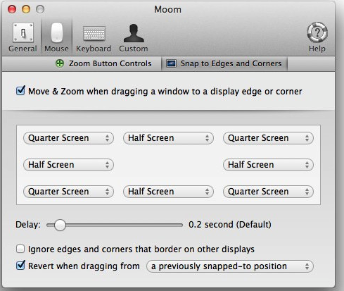 Mac窗口管理软件Moom使用方法说明