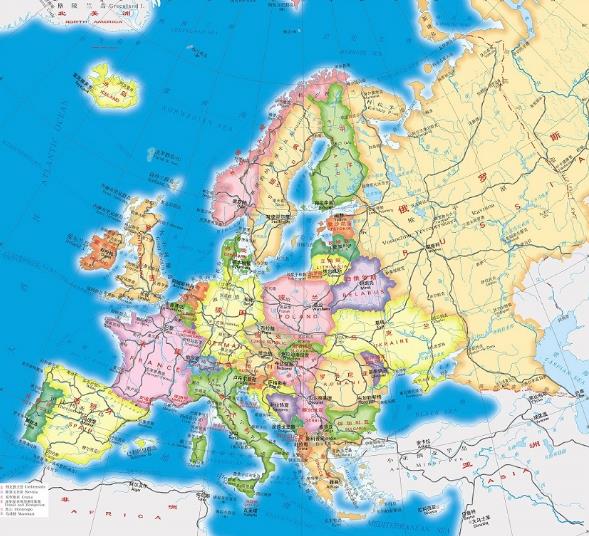 欧洲地图中文版下载