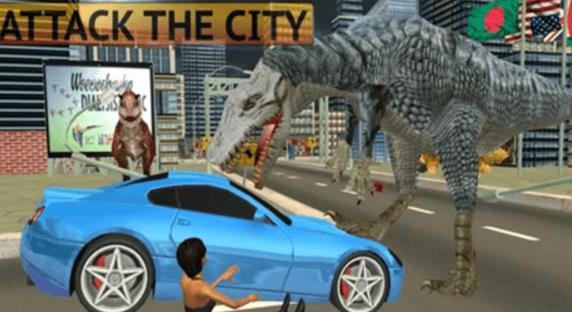 野生恐龙攻击城市模拟器安卓版(休闲类模拟游戏) v1.1 手机版