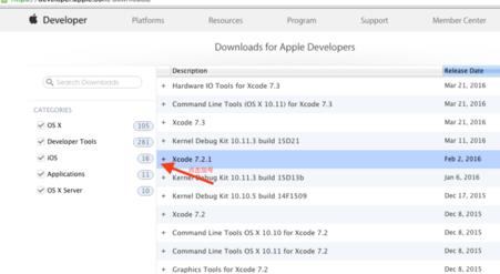 Mac中怎么从苹果开发者中心下载各个版本的Xcode特点
