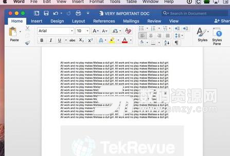 苹果电脑中的Microsoft Word怎么添加水印截图