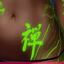 模拟人生4女式恶搞荧光脑残系汉字龙纹身MOD
