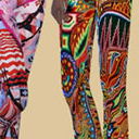 模拟人生4女士印第安风色彩复古喇叭裤MOD