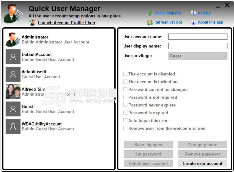 Quick User Manager汉化版