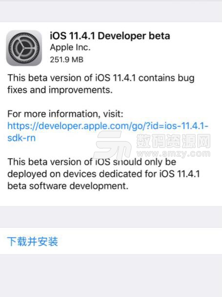 苹果ios11.4.1beta升级包无法使用