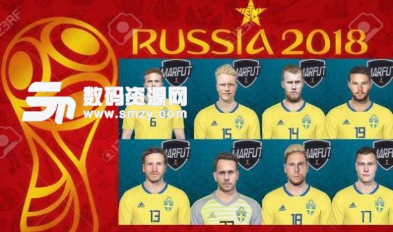 实况足球2018世界杯瑞典队脸型包补丁