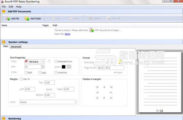 Boxoft PDF Bates Numbering下载