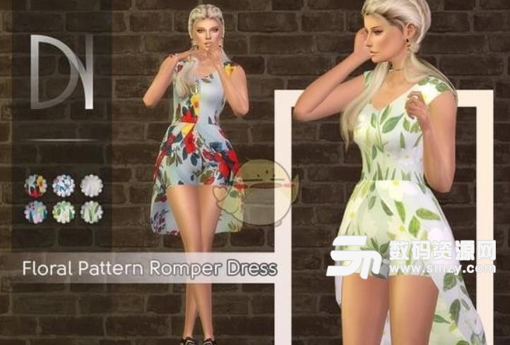 模拟人生4植物风格长裙MOD