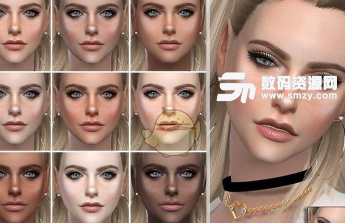模拟人生4女性脸部肤色修改MOD
