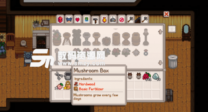 星露谷物语可制造的蘑菇盒MOD