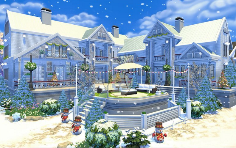 模拟人生4冬季圣诞节别墅MOD