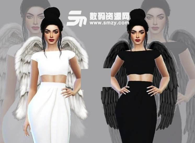 模拟人生4女性天使风格服装MOD