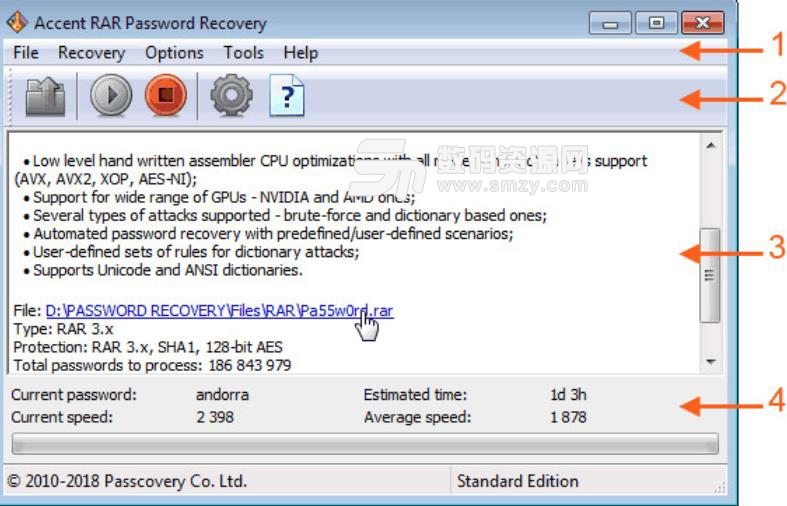 Accent RAR Password Recovery特别版截图
