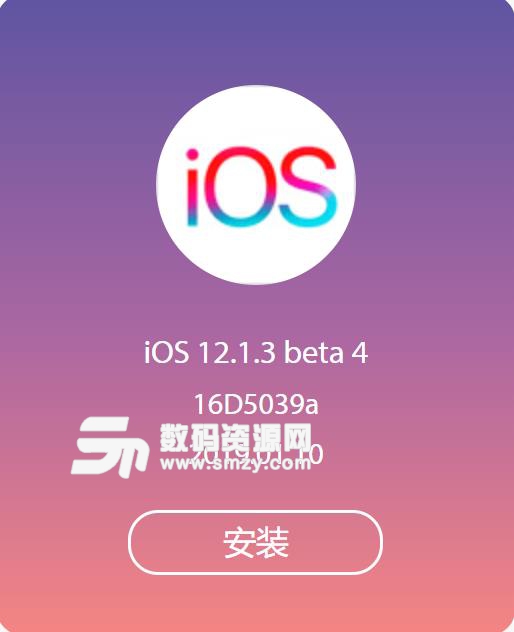 苹果iOS12.1.3测试版beta4固件包