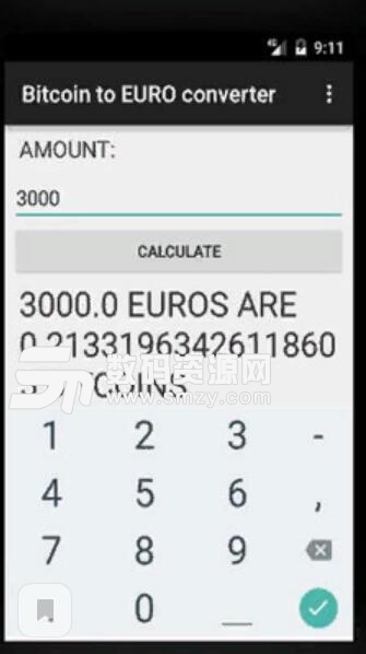 比特币到欧元转换器安卓最新版(Bitcoin to EURO converter) v1.9605 手机版