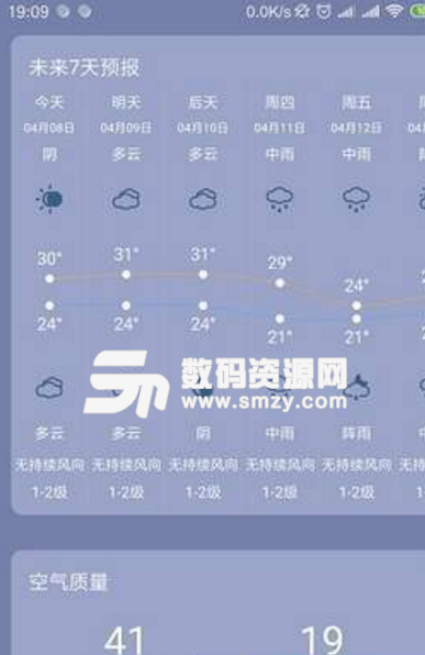 银米天气app(天气预报查询应用) v1.1 安卓版