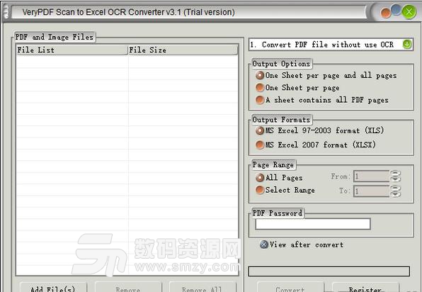VeryPDF Scan to Excel OCR Converter免费版