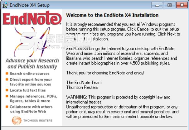 Thomson Endnote X4电脑版