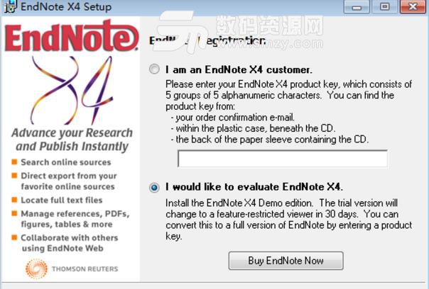 Thomson Endnote X4免费版下载