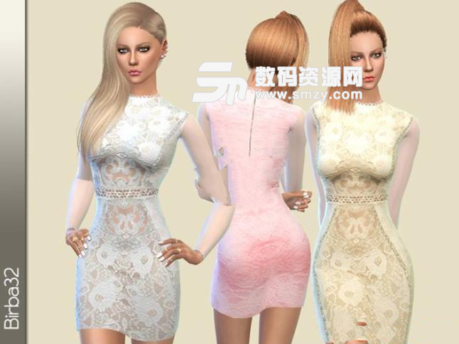 模拟人生4女性透明蕾丝连衣裙MOD免费版
