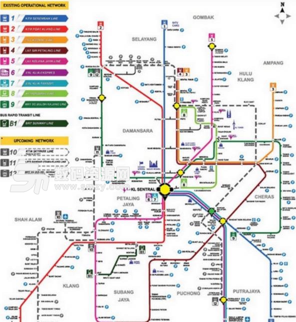 吉隆坡地铁线路图高清电子版下载