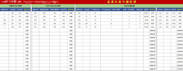 直通车盈亏模拟器终版