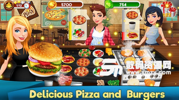 疯狂厨师餐厅中文免费版(游戏类别：模拟经营) v1.8 安卓版