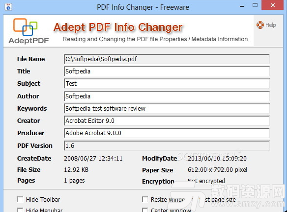 Adept PDF Info Changer最新版