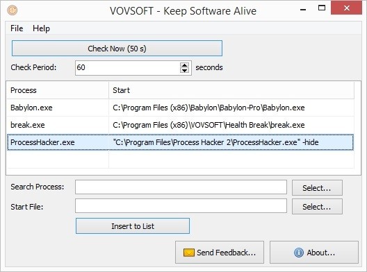 VovSoft Keep Software Alive免费版