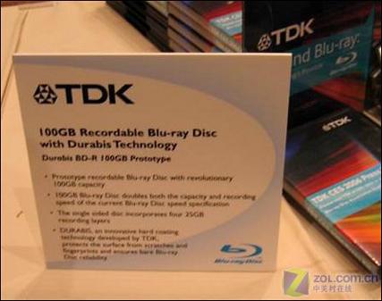 CES06：TDK展示100GB 2x 蓝光光盘