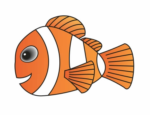 Coreldraw繪製海底總動員小魚Nemo