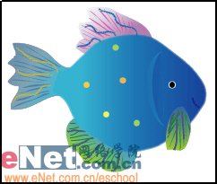 Illustrator绘制可爱的矢量热带鱼（图一）