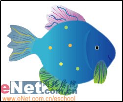 Illustrator绘制可爱的矢量热带鱼（图十一）