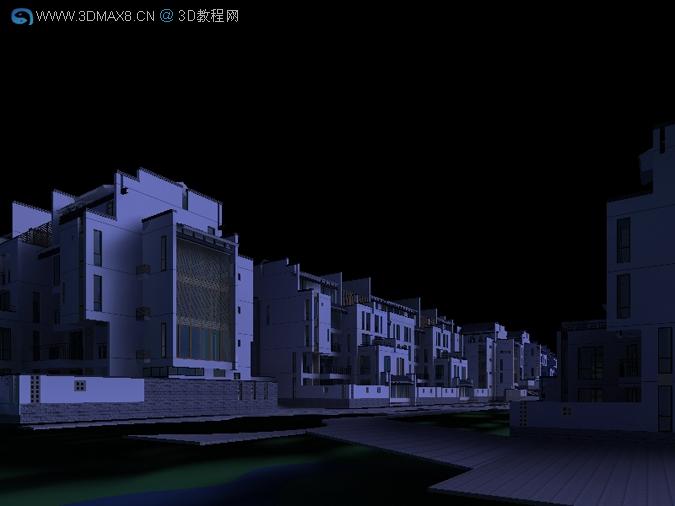 VRay建筑渲染夜景教程_3dMax8.Cn