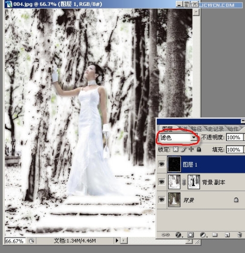 Photoshop巧用蒙版再造雪景婚纱_天极设计在线整理转载
