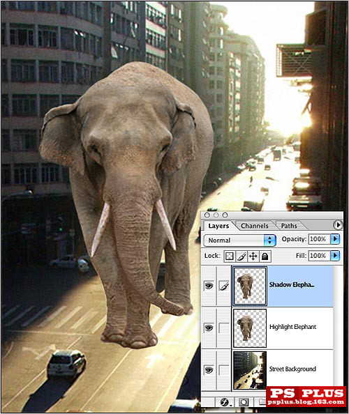 Photoshop图像合成中的光影关系匹配_天极设计在线整理