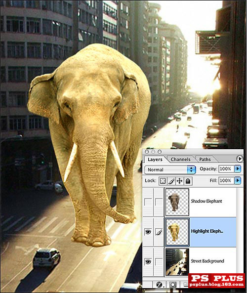 Photoshop图像合成中的光影关系匹配_天极设计在线整理