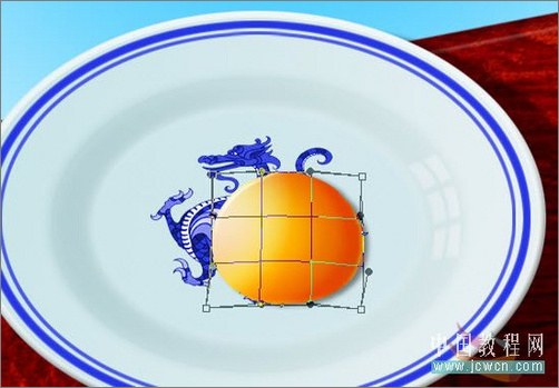 Photoshop鼠绘教程：绘制盘子里刚打开的鸡蛋