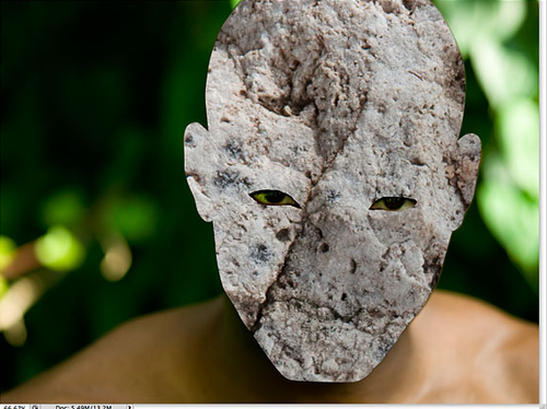 photoshop教程 打造恐怖的岩石纹理人脸