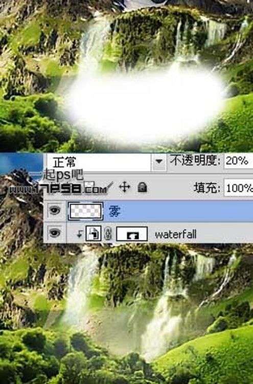 PS动画制作教程 打造漂亮的高山流水动画效果