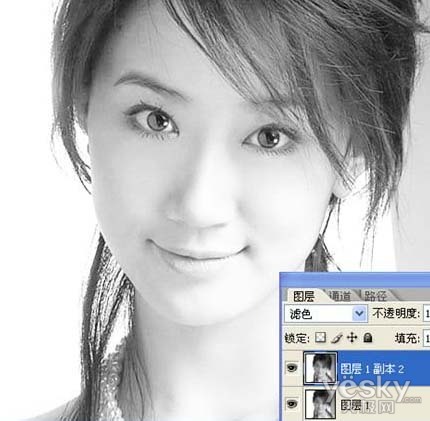 Photoshop照片處理教程 把美女照片轉為素描效果