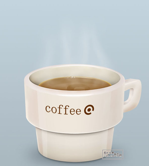 Photoshop鼠绘教程 一只漂亮的咖啡杯
