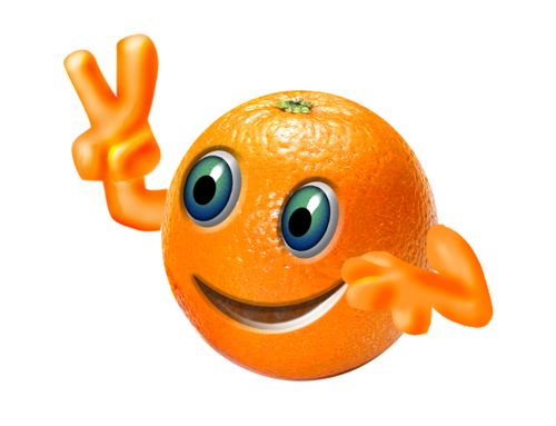 Photoshop教程 打造可爱橙子冲浪图