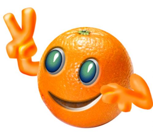 Photoshop教程 打造可爱橙子冲浪图