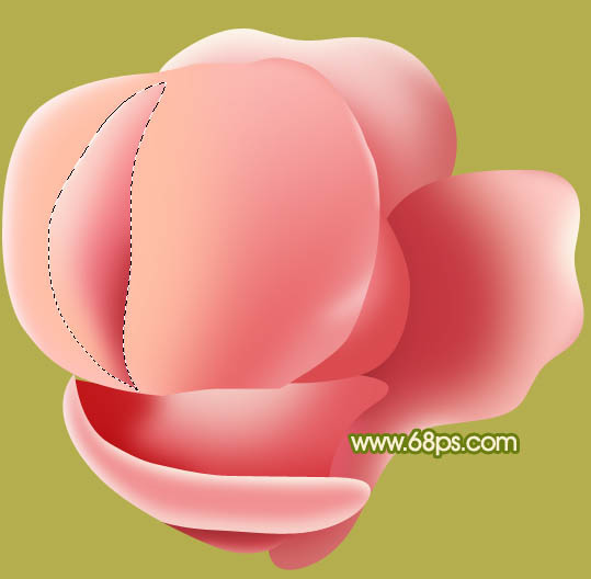Photoshop实例教程 绘制漂亮的粉色玫瑰花 图26