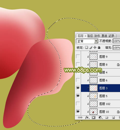 Photoshop实例教程 绘制漂亮的粉色玫瑰花 图17