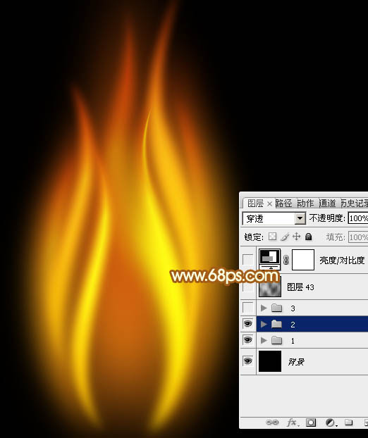 Photoshop实例教程 快速简单制作火焰火苗效果 图2