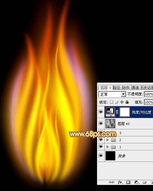 Photoshop实例教程 快速简单制作火焰火苗效果 图32